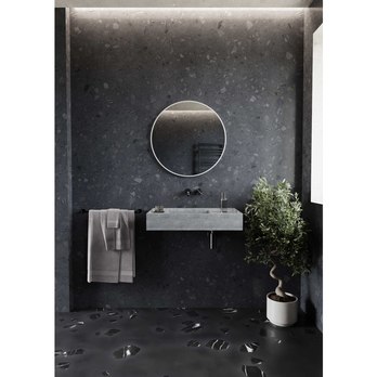 Zrkadlo AYO biela, priemer 80 cm 3