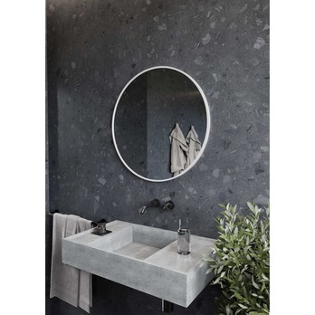 Zrkadlo AYO biela, priemer 80 cm 4