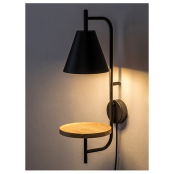 Nástenné svietidlo AZOME čierna/prírodná 2
