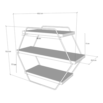 Nástenná polica AZRA borovica 4