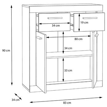 Komoda BACCIO 221 dub artisan/biela 6