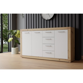Komoda BACCIO dub artisan/biela 1