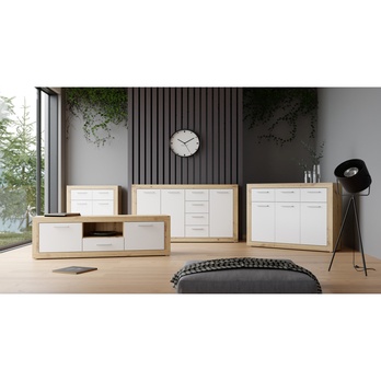 Komoda BACCIO dub artisan/biela 3