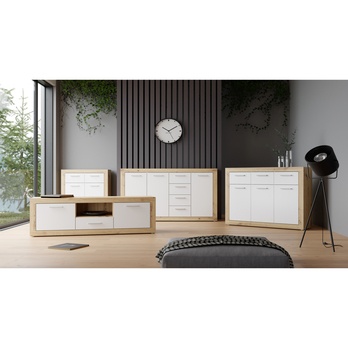 TV stolík BACCIO dub artisan/biela 3