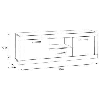 TV stolík BACCIO dub artisan/biela 7