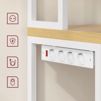 Regál BAKER 1 dub/biela 2