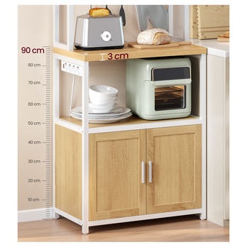 Regál BAKER 1 dub/biela 3