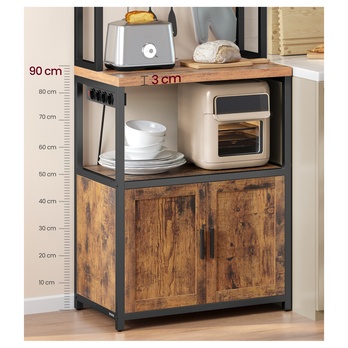 Regál BAKER 1 hnedá/čierna 3