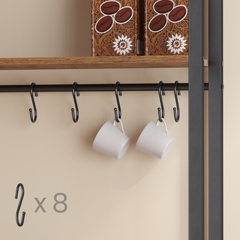 Regál BAKER 1 hnedá/čierna 4