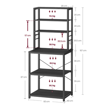 Regál BAKER 2 čierna 5