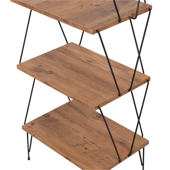 Regál  BALABAN čierna/borovica 3