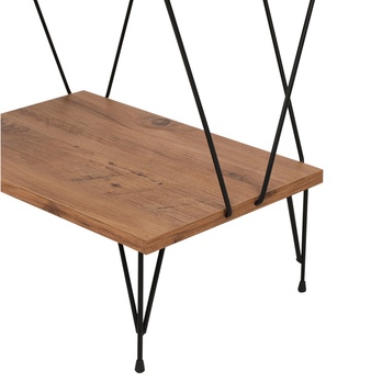 Regál  BALABAN čierna/borovica 4