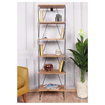 Regál  BALABAN čierna/borovica 5