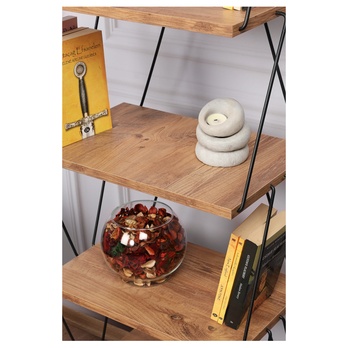 Regál  BALABAN čierna/borovica 7