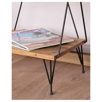 Regál  BALABAN čierna/borovica 8