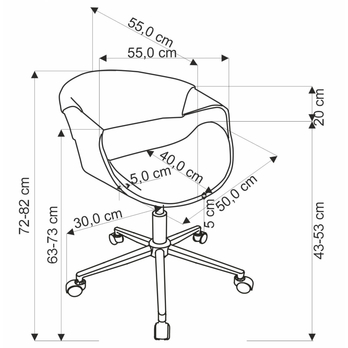 Kancelárska stolička BALBU orech/čierna 10
