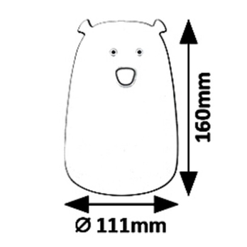 Detské nočné svetlo BALOO biela 6