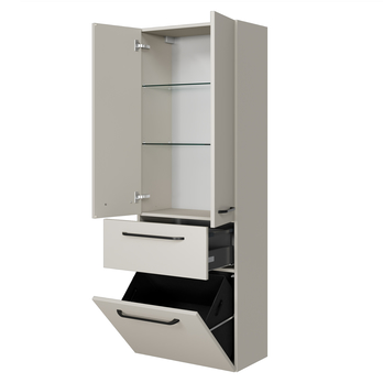 Vysoká kúpeľňová skrinka BALTO 2 kašmírová 1