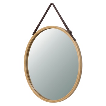 Zrkadlo BAMBUS 45 prírodná/hnedá, priemer 45 cm 2