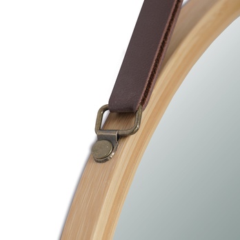 Zrkadlo BAMBUS 45 prírodná/hnedá, priemer 45 cm 5