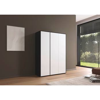 Šatníková skriňa BANILA I alpská biela/sivá 3