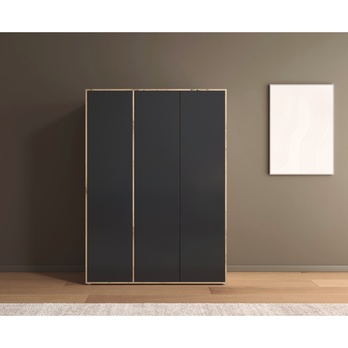 Šatníková skriňa BANILA I sivá/dub artisan 1