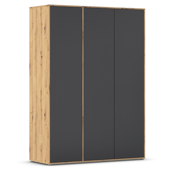 Šatníková skriňa BANILA I sivá/dub artisan 2