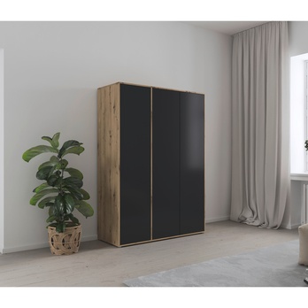 Šatníková skriňa BANILA I sivá/dub artisan 3