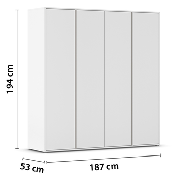 Šatníková skriňa BANILA II alpská biela 4