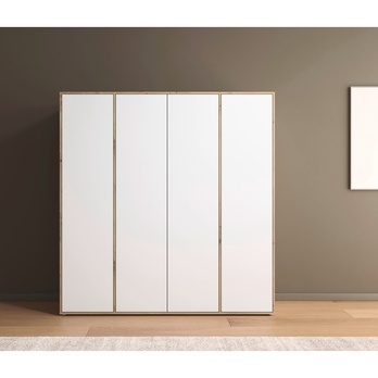 Šatníková skriňa BANILA II alpská biela/dub artisan 2