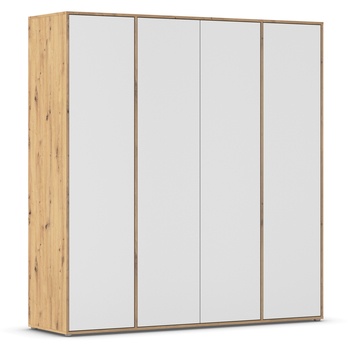 Šatníková skriňa BANILA II alpská biela/dub artisan 3