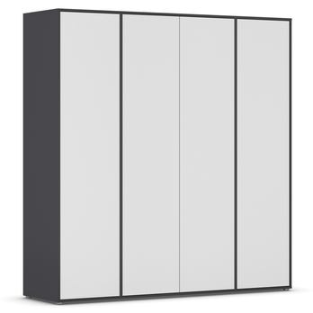 Šatníková skriňa BANILA II alpská biela/sivá 2