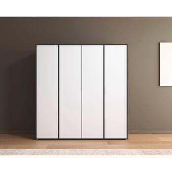 Šatníková skriňa BANILA II alpská biela/sivá 3