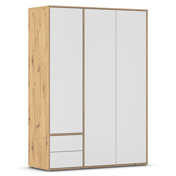 Šatníková skriňa BANILA III alpská biela/dub artisan 3