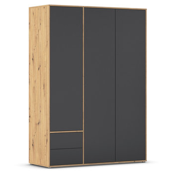 Šatníková skriňa BANILA III sivá/dub artisan 2