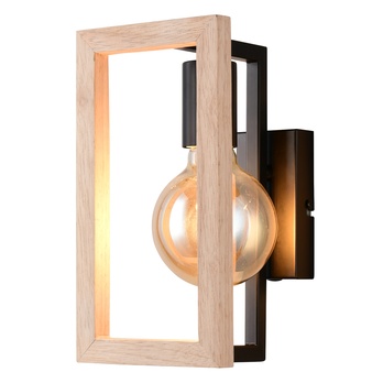 Nástenné svietidlo BANO čierna/prírodná 1