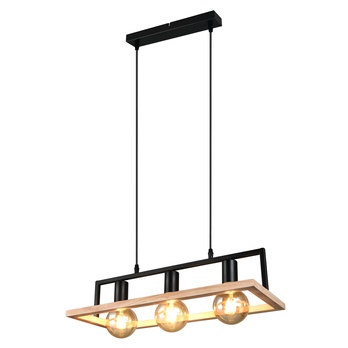 Závesné svietidlo BANO čierna/prírodná 1