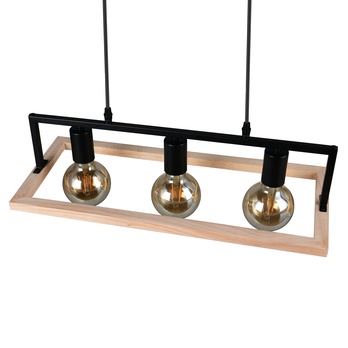 Závesné svietidlo BANO čierna/prírodná 2