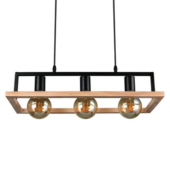 Závesné svietidlo BANO čierna/prírodná 6