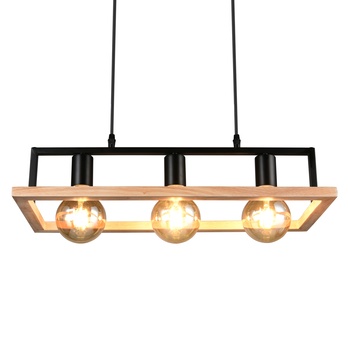 Závesné svietidlo BANO čierna/prírodná 7