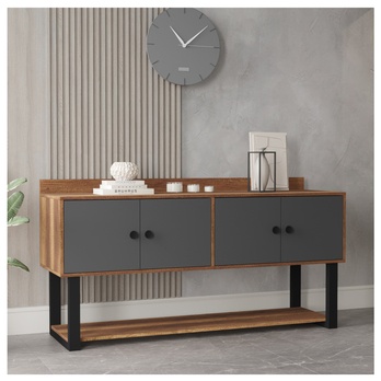 Konzolový stolík BAOL  4 orech/antracitová 1