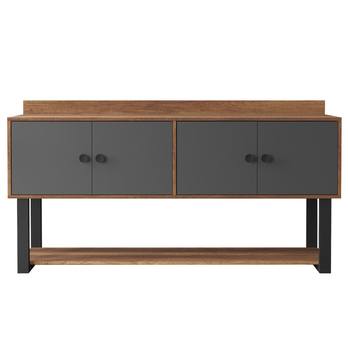 Konzolový stolík BAOL  4 orech/antracitová 2