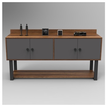 Konzolový stolík BAOL  4 orech/antracitová 3