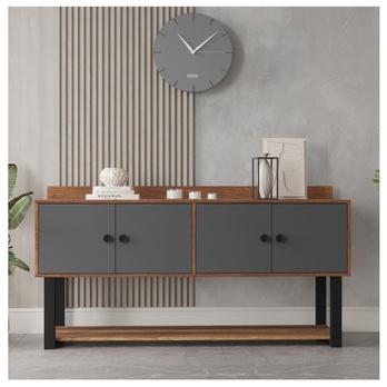 Konzolový stolík BAOL  4 orech/antracitová 4