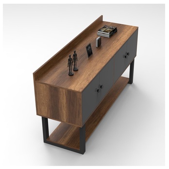 Konzolový stolík BAOL  4 orech/antracitová 6