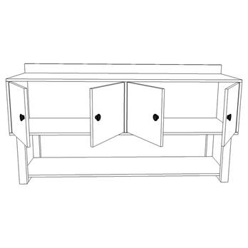 Konzolový stolík BAOL  4 orech/antracitová 9