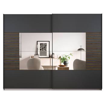 Šatníková skriňa BAREA II sivá/dub atlantic tmavý, šírka 226 cm 4