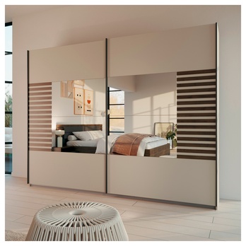 Šatníková skriňa BAREA II šampanské/dub atlantic tmavý, šírka 271 cm 1