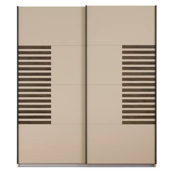 Šatníková skriňa BAREA šampanské/dub atlantic tmavý, šírka 181 cm 4