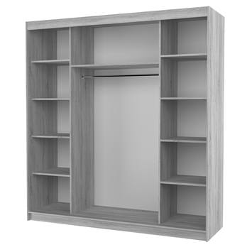 Šatníková skriňa BARGO čierna/biela 2